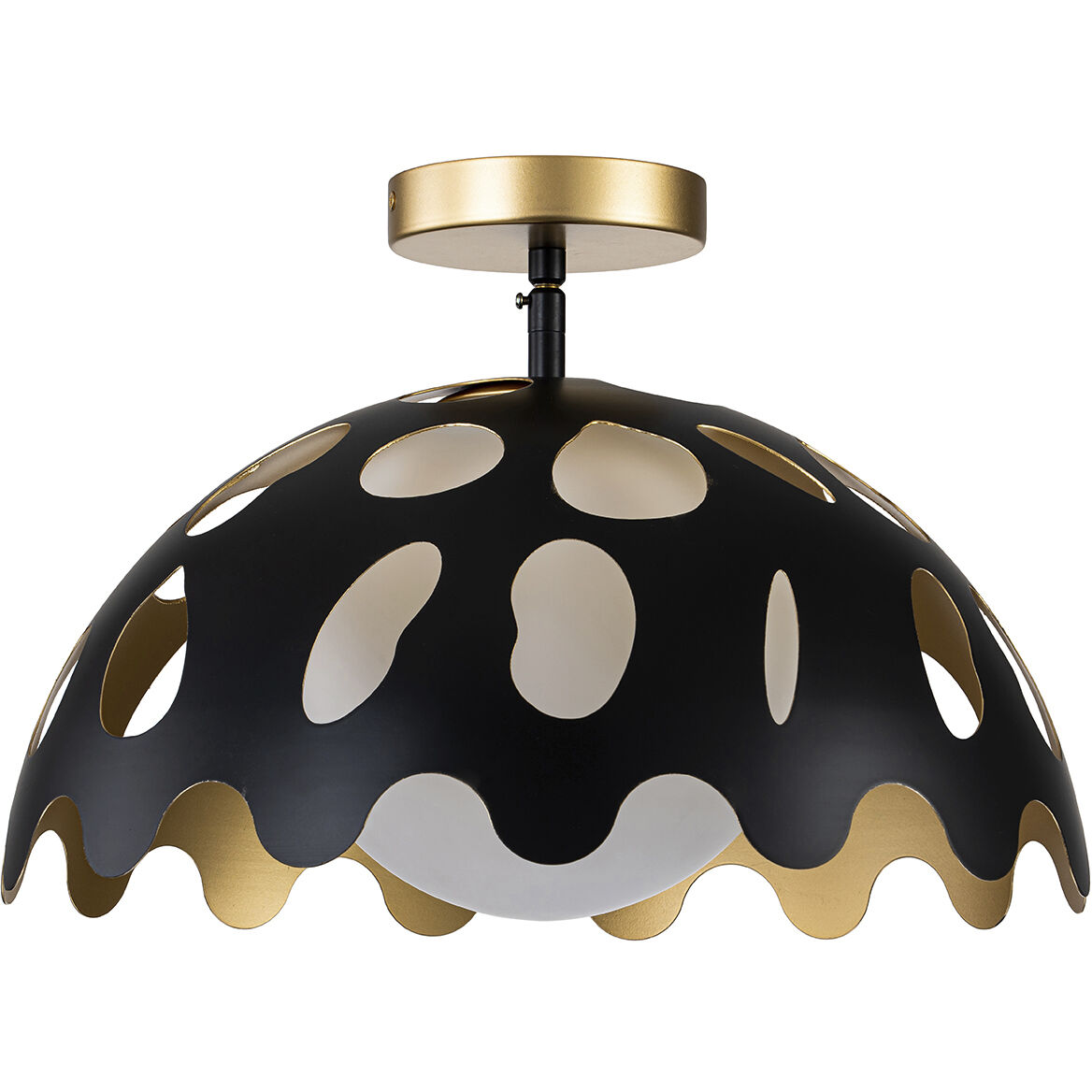 Pebbles 1 Light 15 inch Black Pendant Ceiling Light